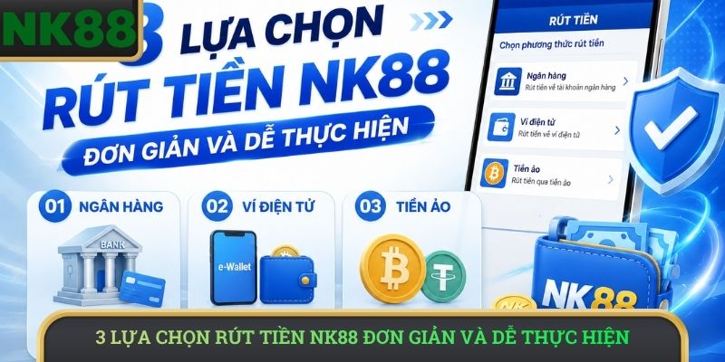 3 lựa chọn rút tiền NK88 đơn giản và dễ thực hiện